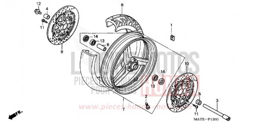 FRONT WHEEL CBR1100XX6 de 2006